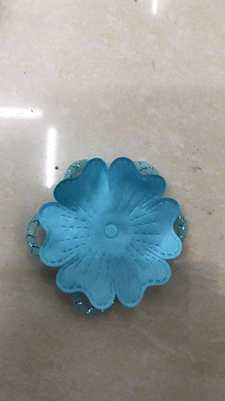 002 Blue With Diamond Small Flower Textile Accessories Diy details Picture