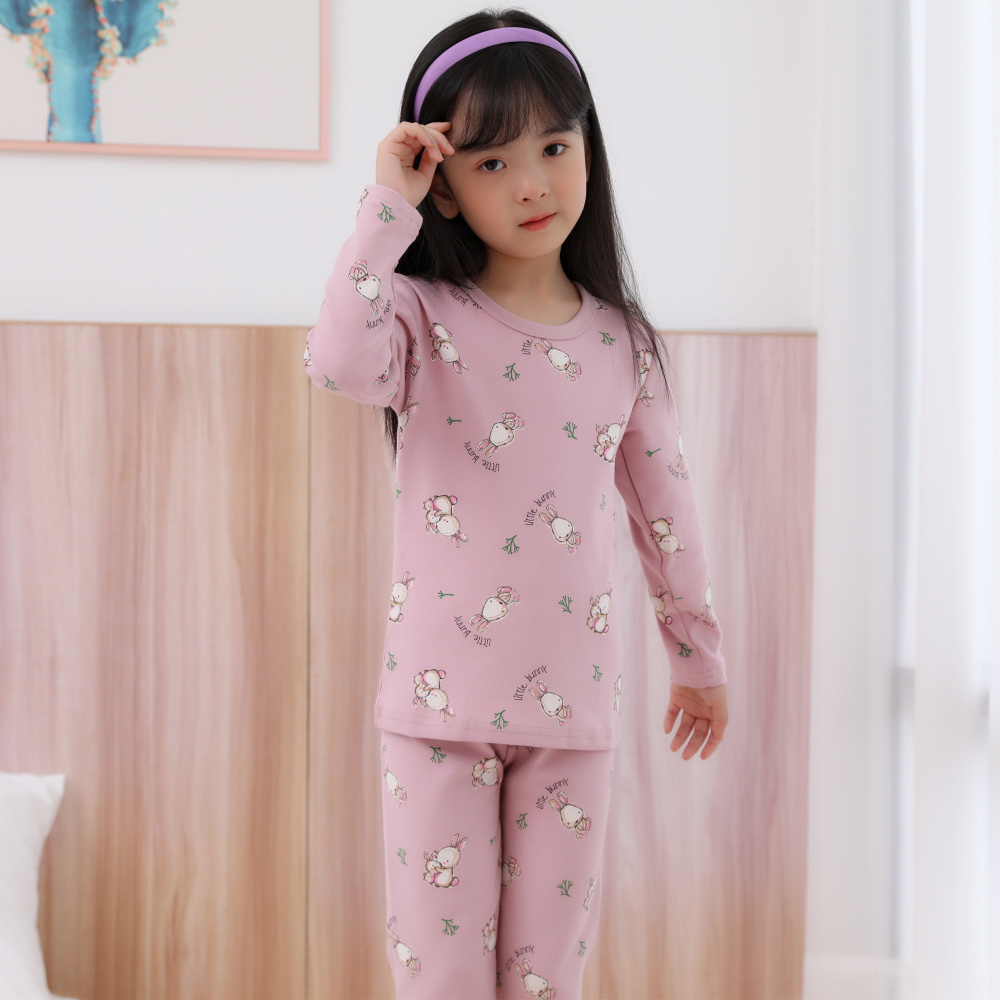 Padded Padded Padded Warm Underwear Set For Children 8067 Pure Cotton Long Johns For Boys And Girls Specification drawing