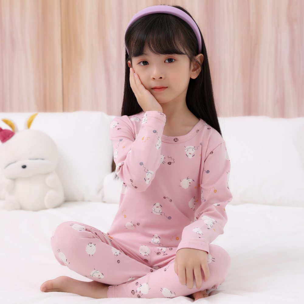 Children's Underwear Lycra Set 6033 Cotton Boys Long Johns Little Boys Pajamas Large Children's Cotton Sweater details Picture