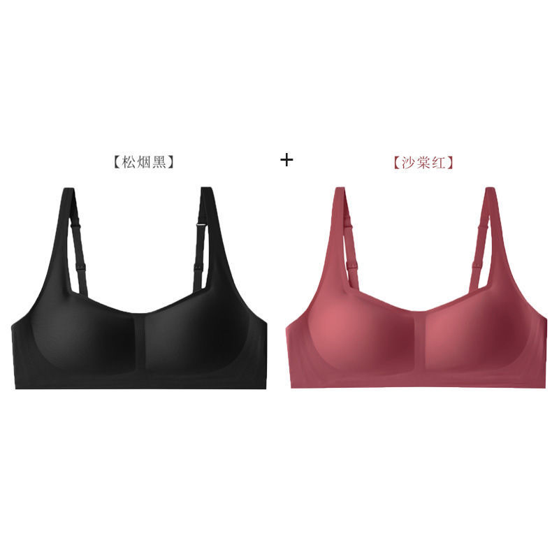 Cotton Underwear For High School Girls Korean Version No Underwire Ab Cup Bra Cover Small Thin Push-Up Anti-Sagging Summer 48 details Picture