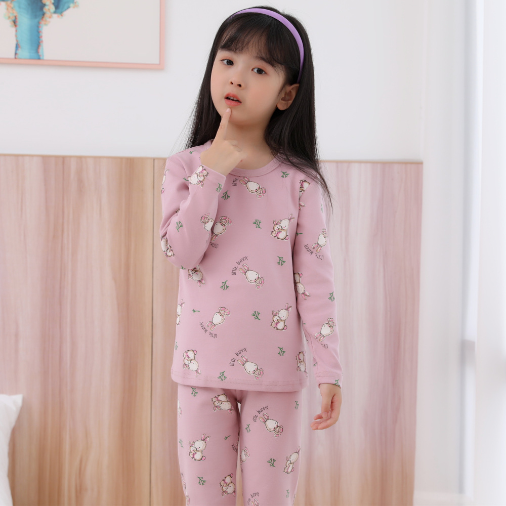 Padded Padded Padded Warm Underwear Set For Children 8067 Pure Cotton Long Johns For Boys And Girls Application Scenario