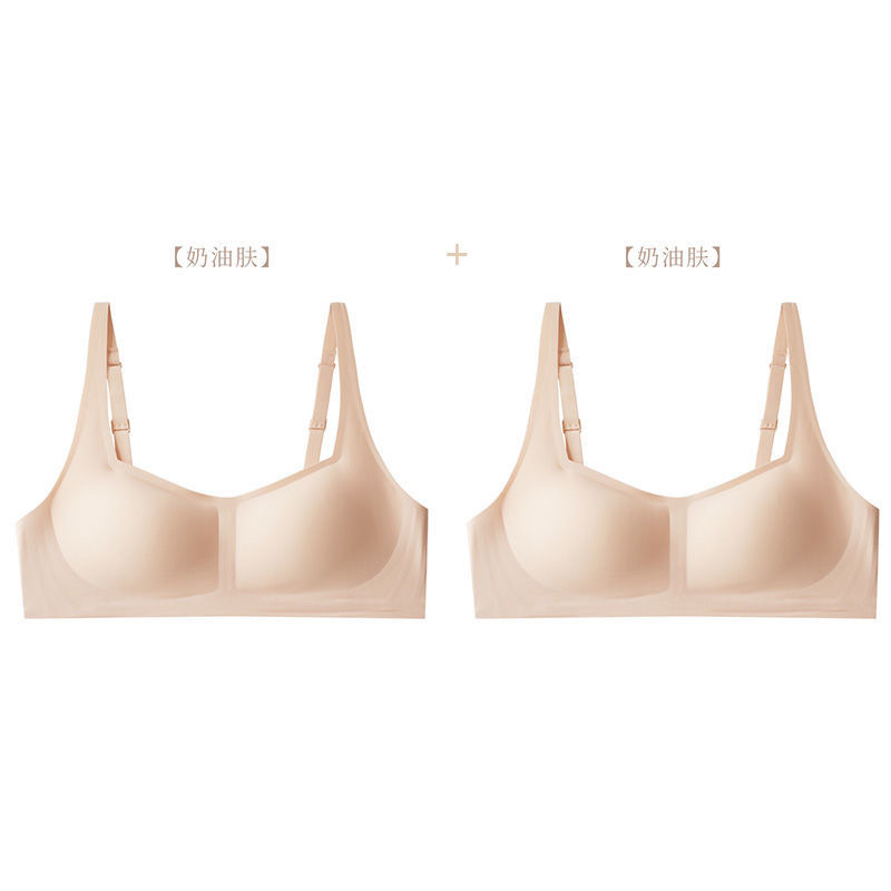Cotton Underwear For High School Girls Korean Version No Underwire Ab Cup Bra Cover Small Thin Push-Up Anti-Sagging Summer 47 Specification drawing