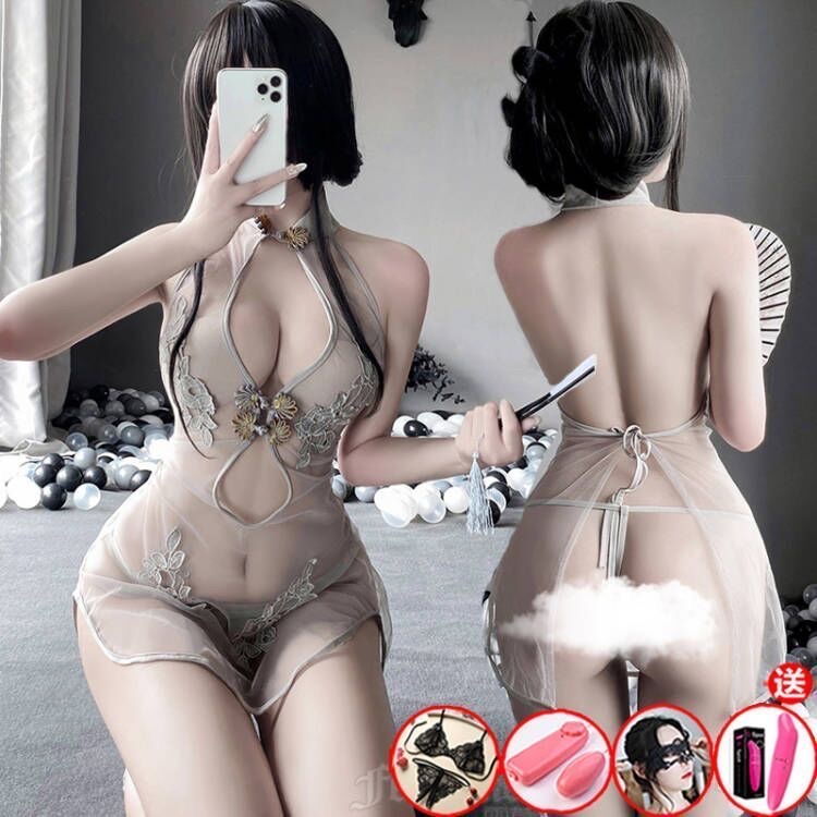 Spring And Autumn New Sexy Nightwear Women Summer Ice Silk Thin With Chest Pad Small Chest Lace Halter Nightdress Home Dress Women 49