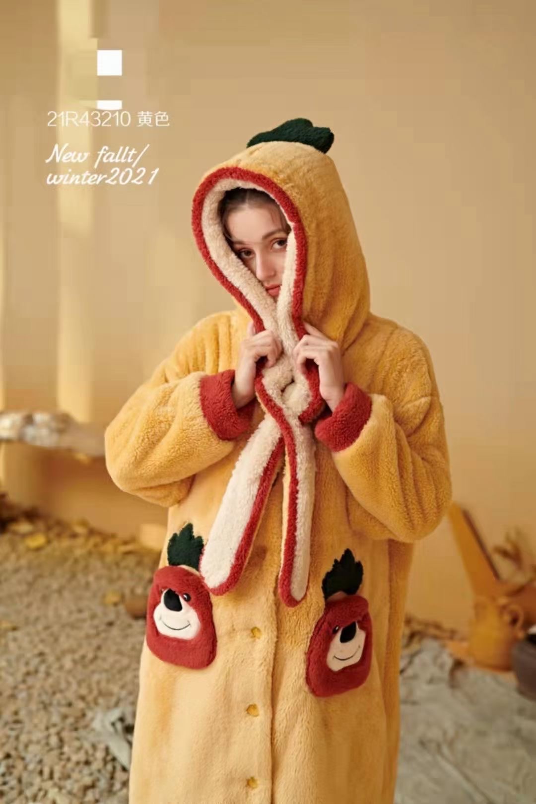 Autumn And Winter Series Of New Home Clothing Set Pajamas Pajama Pants Are Size Loose Casual Comfortable Fun Pajamas 26 Specification drawing