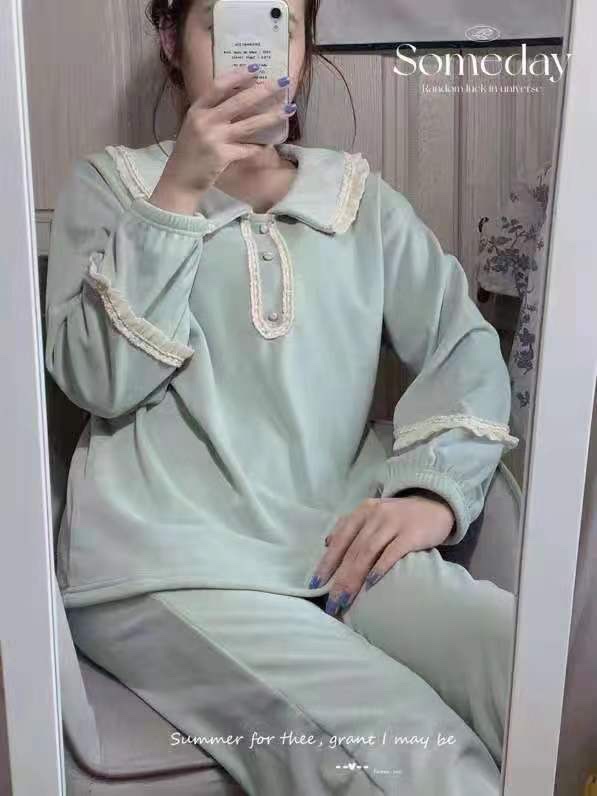 Autumn And Winter Series New Home Dress Set Pajamas Pajama Pants Are Size Loose Casual Comfortable Fun Pajamas 23 details Picture