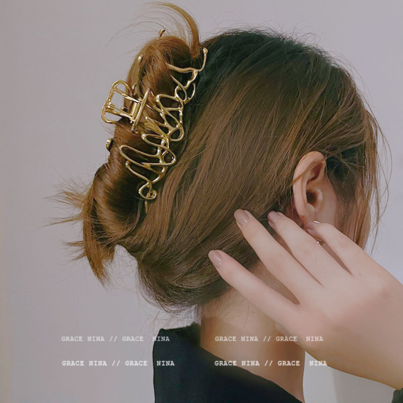 Large Grab Hairpin Headwear Gold Hair Accessories Are Grab Hairpin Back Head Large Grab Shark Hair Clip Amount Of Multiple Grab Hairpin Application Scenario