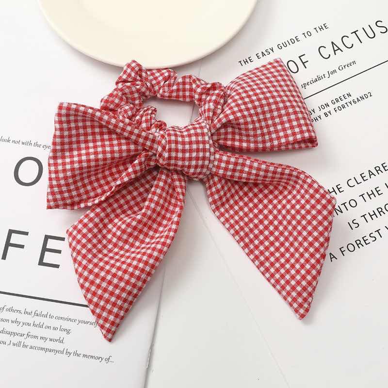 New Year's Bow Large Hair Band Cute Five Fu Hair Accessories Hair Rope Plus Label Head Circle Happiness, Peace And Health Five Fu In Place details Picture