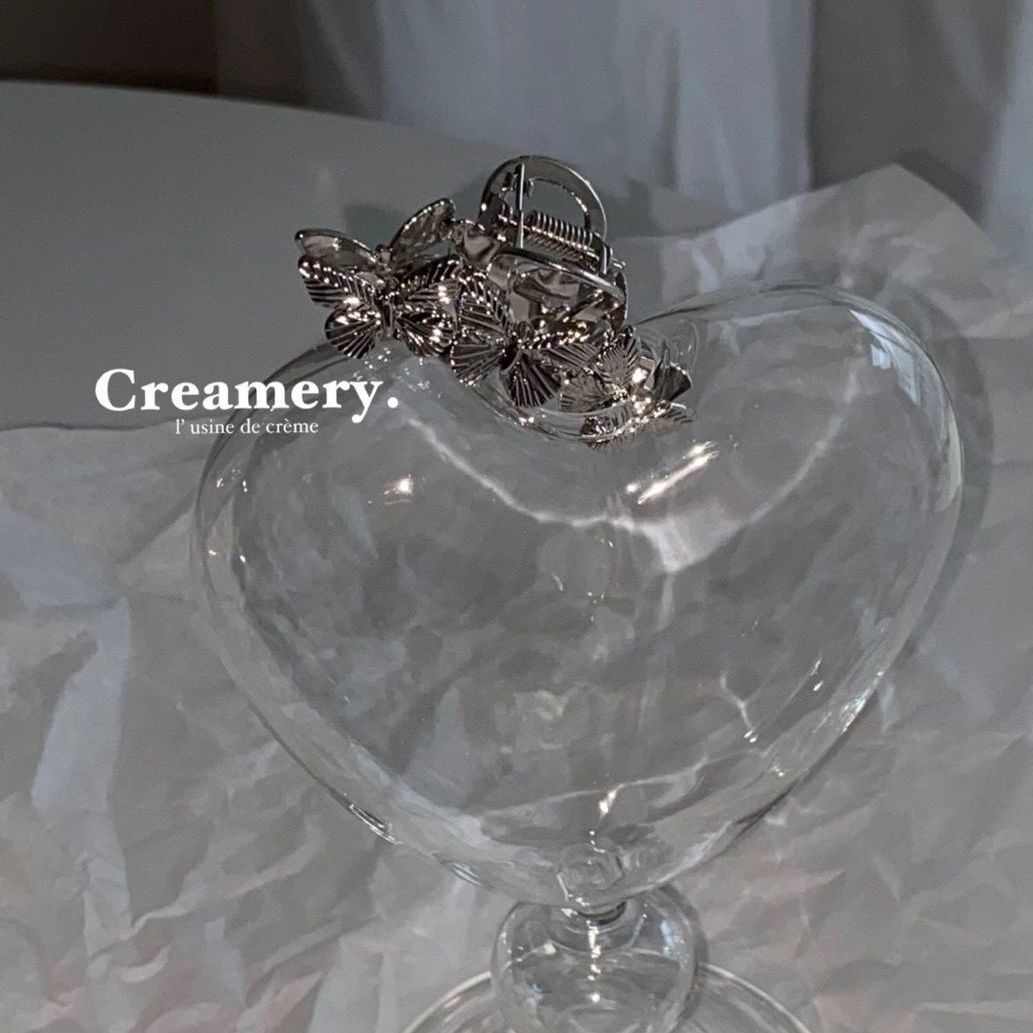 Korean Network With Super Fire Cold Wind Sweet Cool Sister Silver Butterfly Metal Small Hair Grab Small Mini Retro Grab Clip Female details Picture