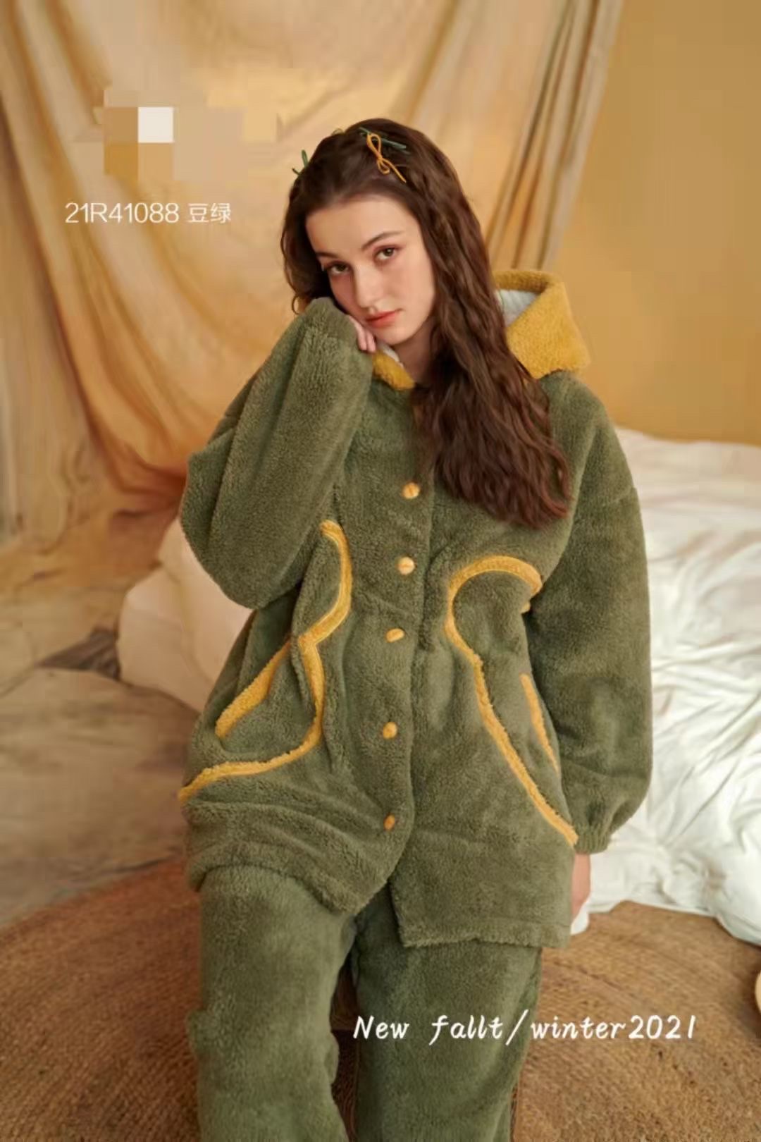 Autumn And Winter Series New Home Dress Set Pajamas Pajama Pants Are Size Loose Casual Comfortable Fun Pajamas 29 details Picture