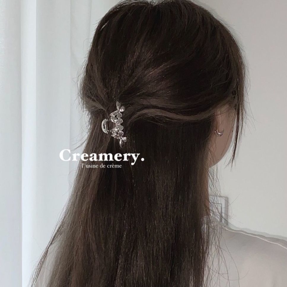 Korean Network With Super Fire Cold Wind Sweet Cool Sister Silver Butterfly Metal Small Hair Grab Small Mini Retro Grab Clip Female