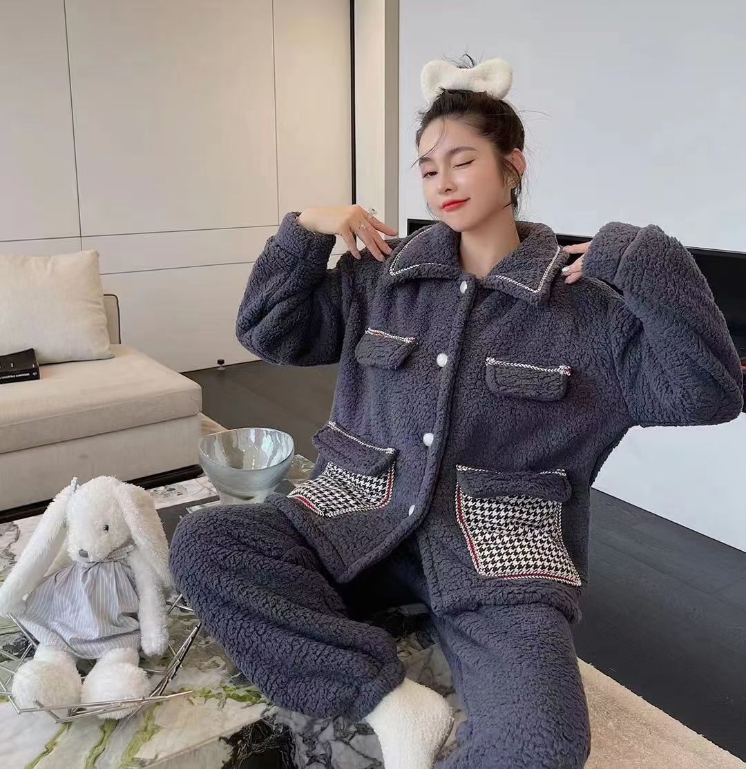 New Autumn And Winter Style With Fleece Thickening Warm Home Clothing Sex Underwear Sex Pajamas 1 details Picture