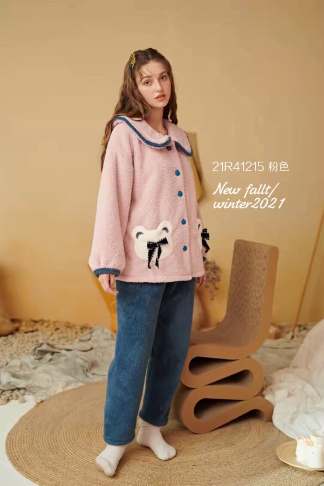 Autumn And Winter Series Of New Home Clothing Set Pajamas Pajama Pants Are Size Loose Casual Comfortable Fun Pajamas 27 details Picture