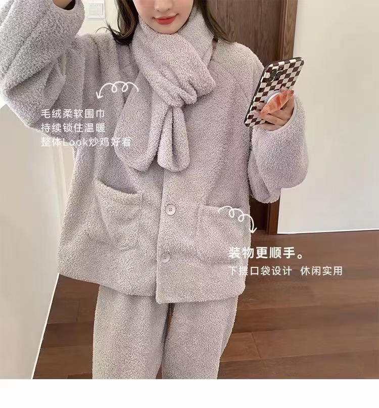 New Autumn And Winter Style With Fleece Thickening Warm Home Clothing Sex Underwear Sex Pajamas 2 details Picture
