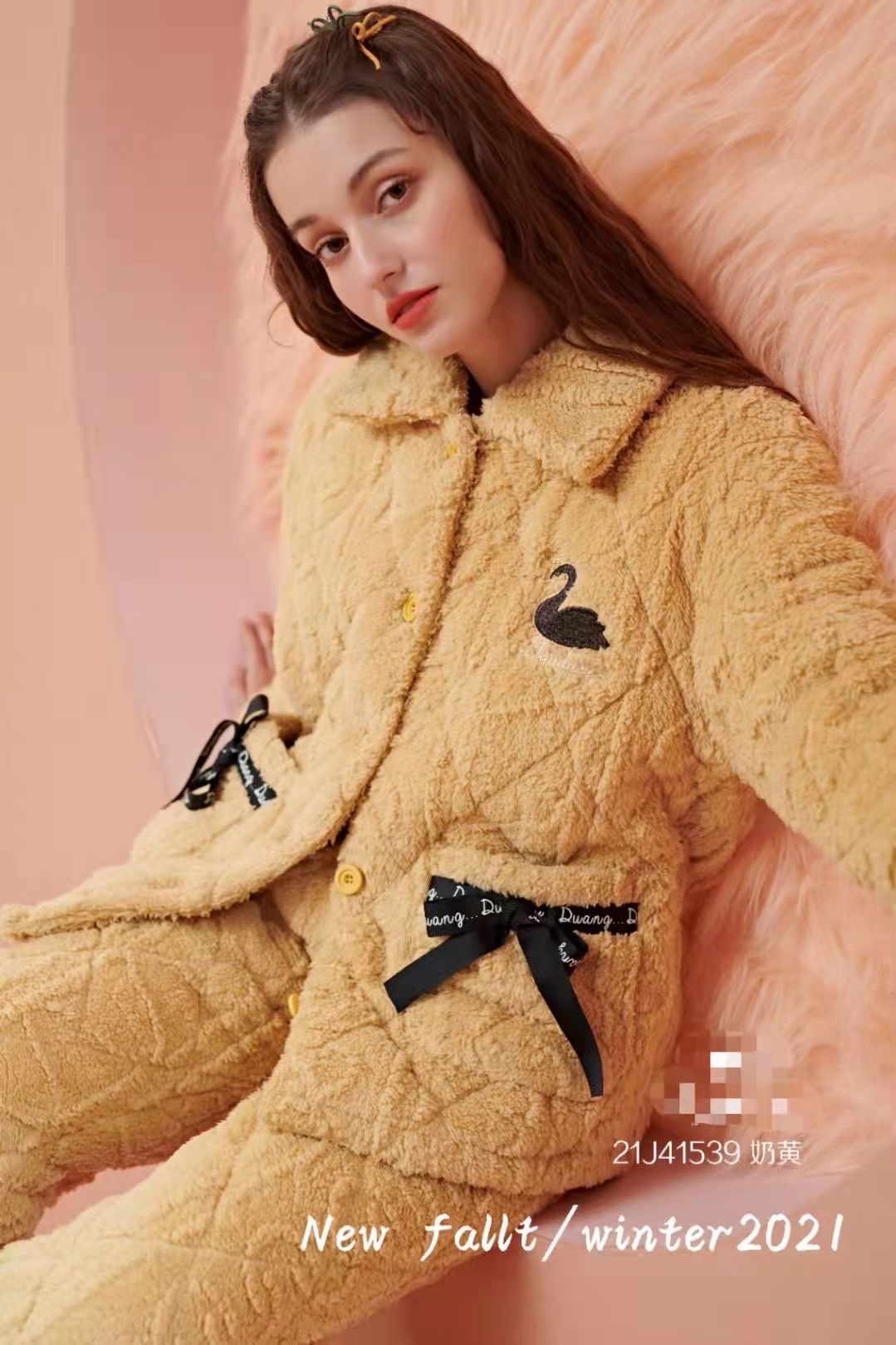 Autumn And Winter Series Of New Home Clothing Set Pajamas Pajama Pants Are Size Loose Casual Comfortable Fun Pajamas 6 Specification drawing