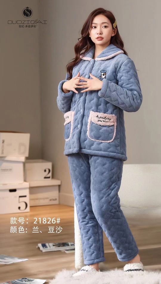 New Autumn And Winter Style With Fleece Thickening Warm Home Clothing Sex Underwear Sex Pajamas 7 Specification drawing