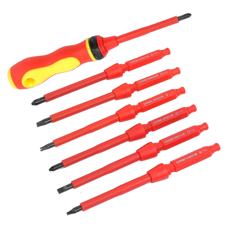 Multifunctional Electrical Insulated Screwdriver 8-In-1 Set Manual Screwdriver Set Screwdriver Manufacturers Direct Batch details Picture