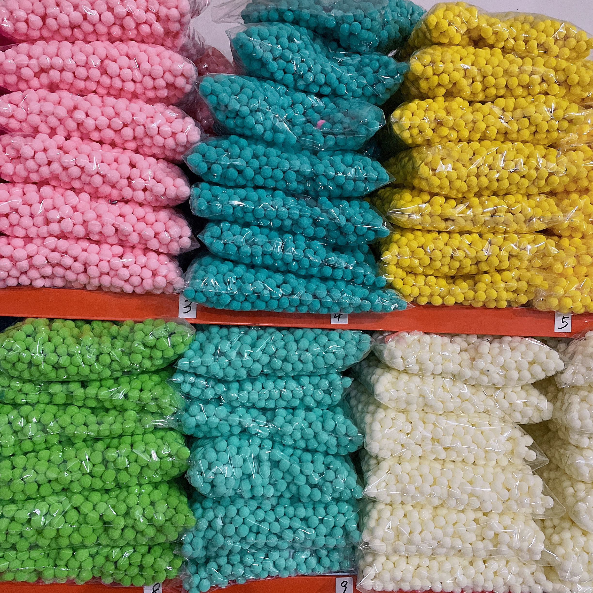 Spot Manufacturers Direct Sales Polyester High Elastic Hairball Small Hair Ball 1Cm1.5cm2cm2.5cm3cm Color Cards Are In Stock Specification drawing