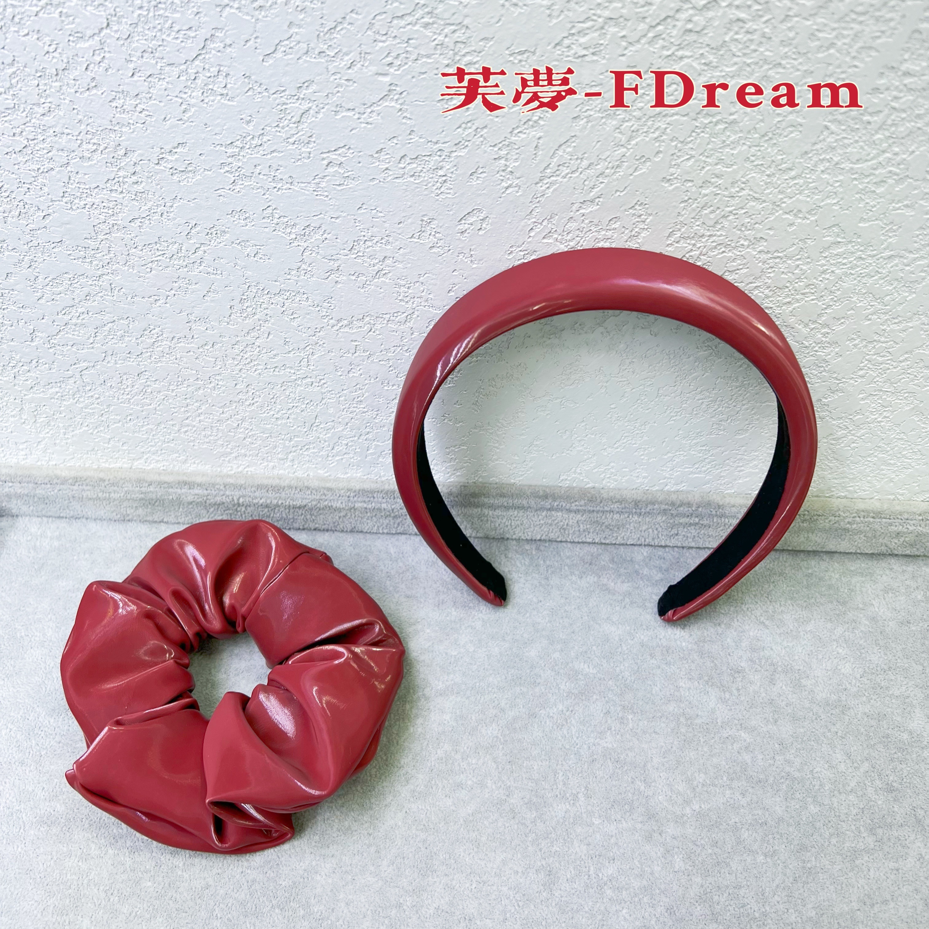 New Year's Bow Large Hair Band Cute Five Fu Hair Accessories Hair Rope Plus Label Head Circle Happiness, Peace And Health Five Fu In Place details Picture