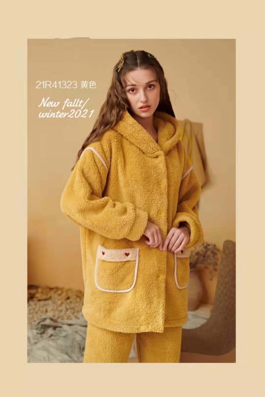 Autumn And Winter Series New Home Dress Set Pajamas Pajama Pants Are Size Loose Casual Comfortable Fun Pajamas 30 Specification drawing