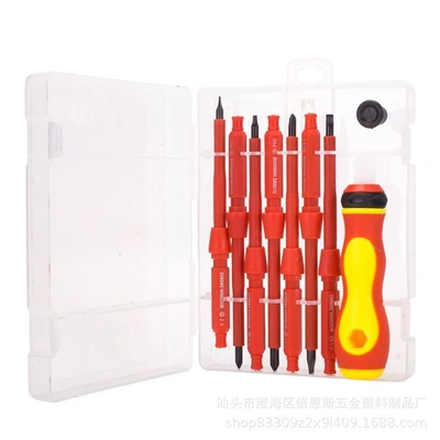 Multifunctional Electrical Insulated Screwdriver 8-In-1 Set Manual Screwdriver Set Screwdriver Manufacturers Direct Batch