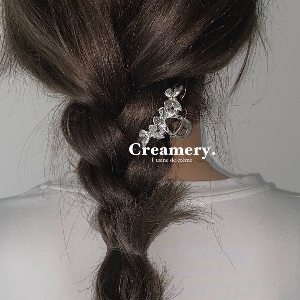 Korean Network With Super Fire Cold Wind Sweet Cool Sister Silver Butterfly Metal Small Hair Grab Small Mini Retro Grab Clip Female Item Picture