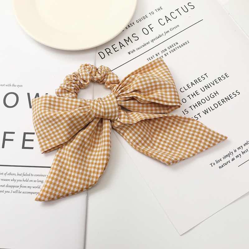 New Year's Bow Large Hair Band Cute Five Fu Hair Accessories Hair Rope Plus Label Head Circle Happiness, Peace And Health Five Fu In Place Specification drawing