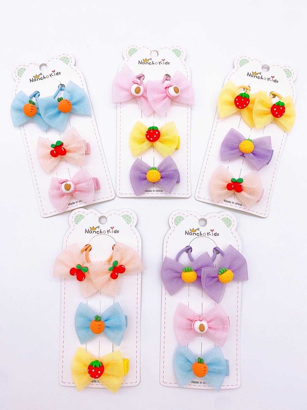 Cute Yarn Hair Clip Hair Tie 4-Piece Set Application Scenario