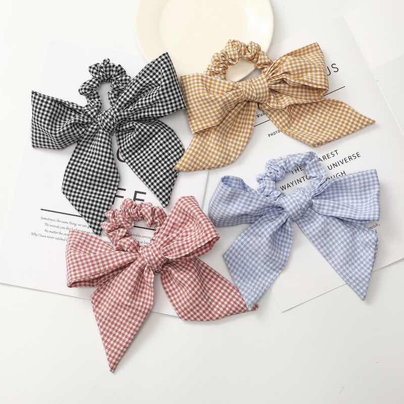 New Year's Bow Large Hair Band Cute Five Fu Hair Accessories Hair Rope Plus Label Head Circle Happiness, Peace And Health Five Fu In Place