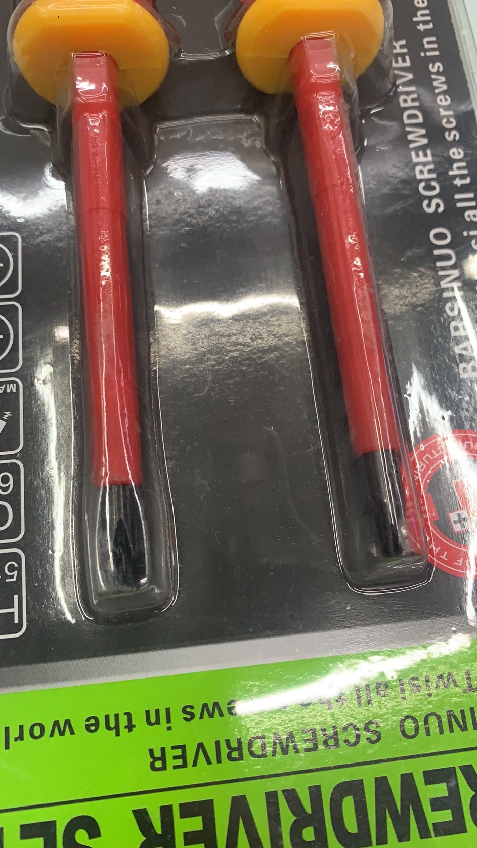 Insulation Screwdriver Set With A Cross Specification drawing