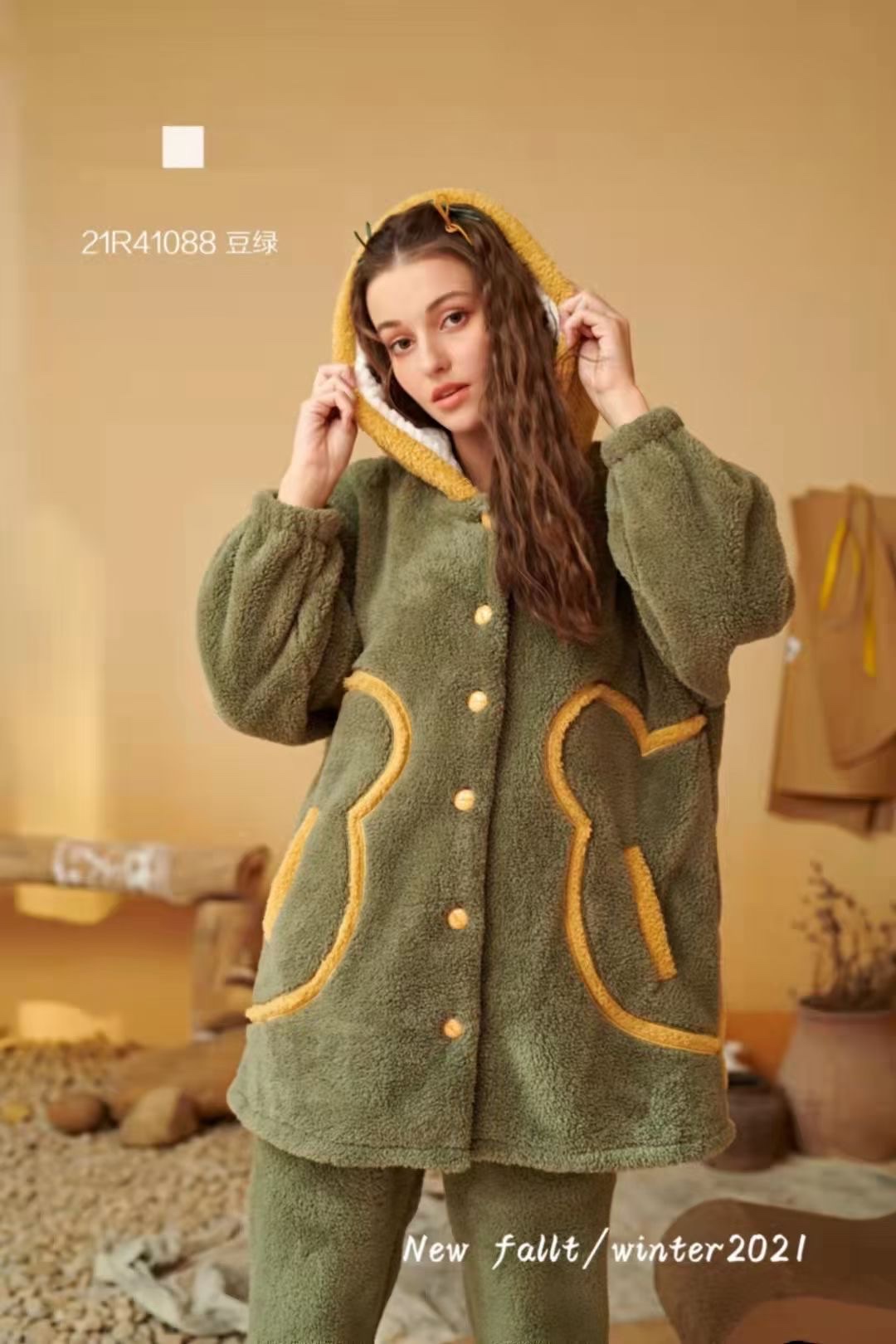 Autumn And Winter Series New Home Dress Set Pajamas Pajama Pants Are Size Loose Casual Comfortable Fun Pajamas 29 Specification drawing