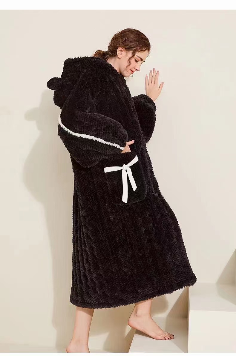 New Autumn And Winter Style With Fleece Thickening Warm Home Clothing Sexy Underwear Sexy Pajamas 8 Specification drawing