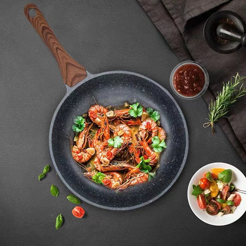 Shuai Shuai Non-Stick Pan No Oil Smoke Pan 28Cm Frying Pan Without Lid Material A Piece Of 8 A Shipment