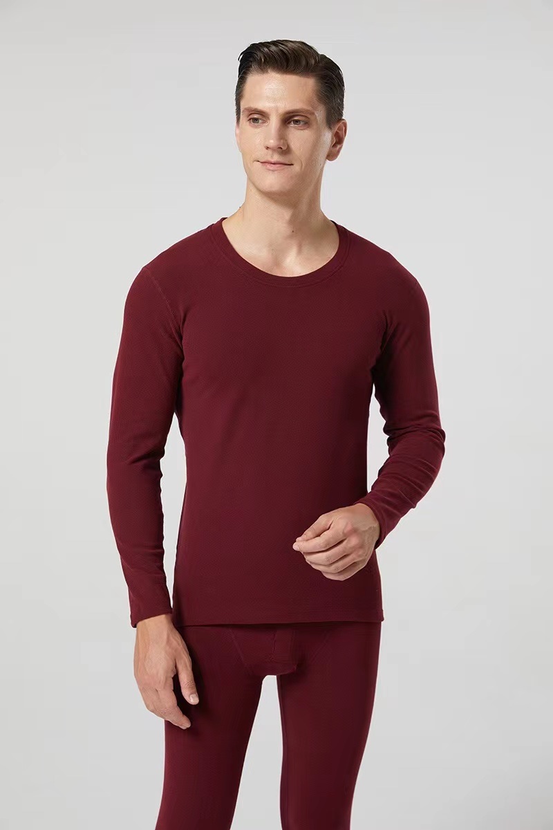 Men's Fleece Warm Underwear Set Young Long Johns Boys Warm Top De Fleece Warm Pants Bottoms Specification drawing