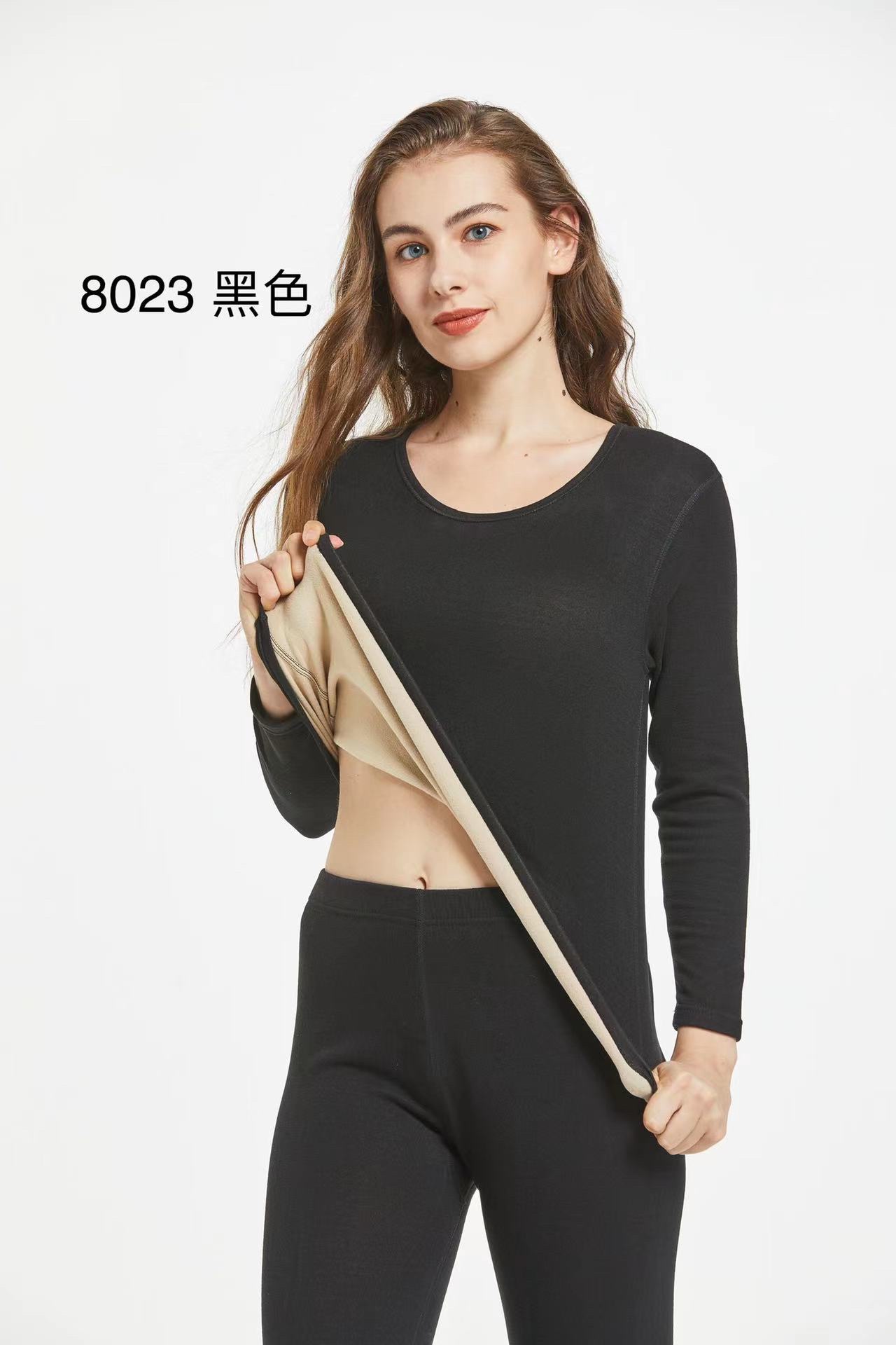 Fleece Warm Underwear Set Youth Long Johns Warm Top De Fleece Warm Pants Bottoms details Picture