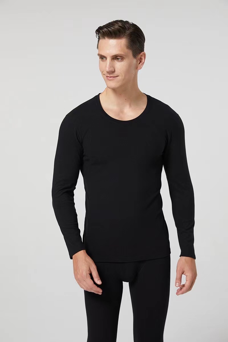 Men's Fleece Warm Underwear Set Young Long Johns Boys Warm Top De Fleece Warm Pants Bottoms details Picture