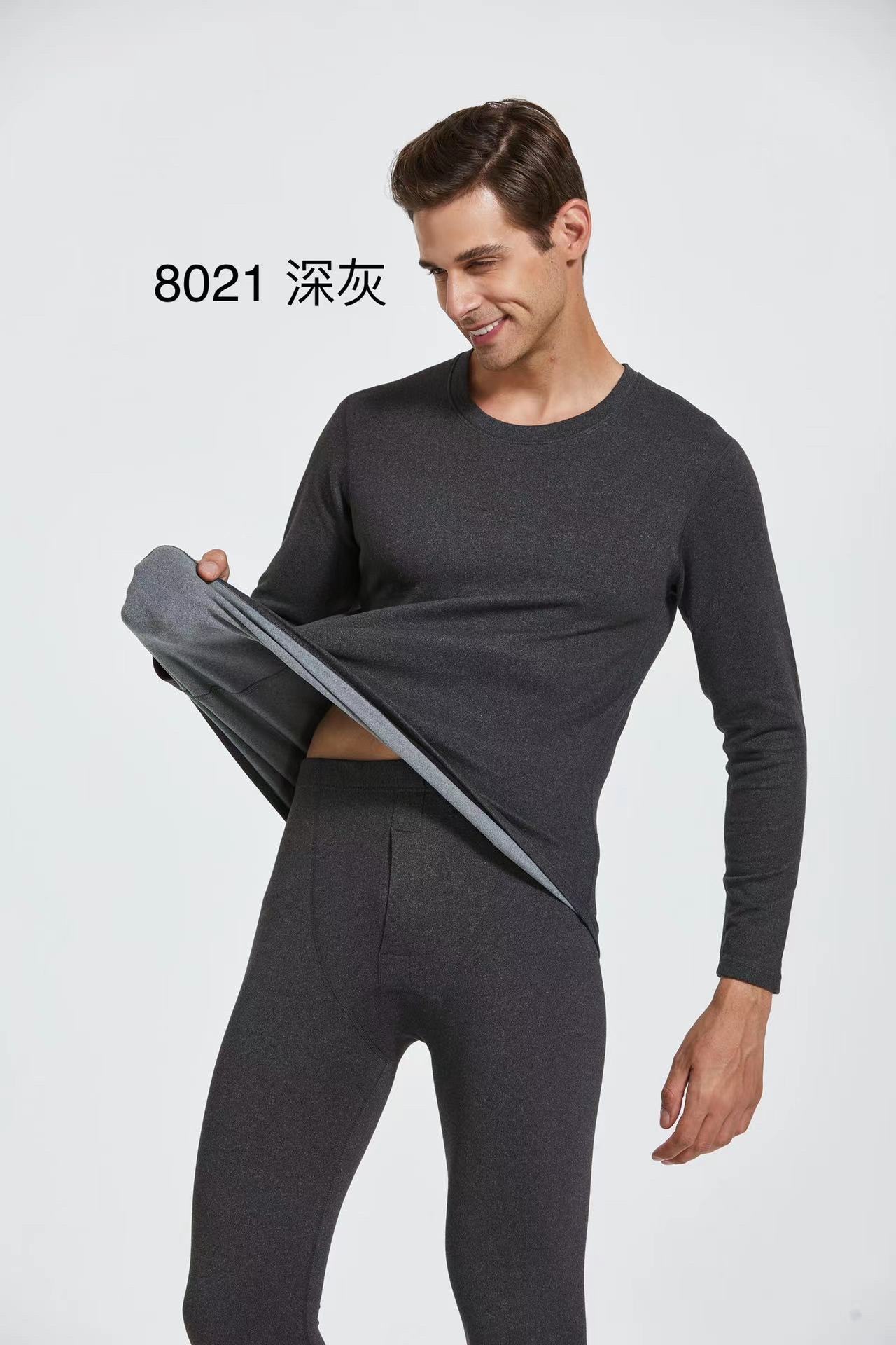 Men's Fleece Warm Underwear Set Young Long Johns Boys Warm Top De Fleece Warm Pants Bottoms Specification drawing
