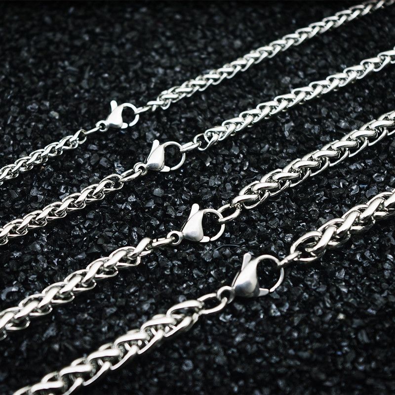 Exquisite Simple Accessories Series Stainless Steel Floral Blue Chain Day