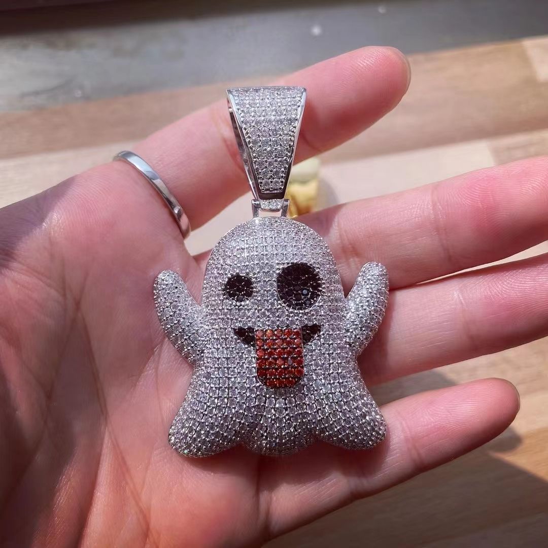 Personality simple explosion recommended all accessories naughty š» full diamond pendant Cuba
