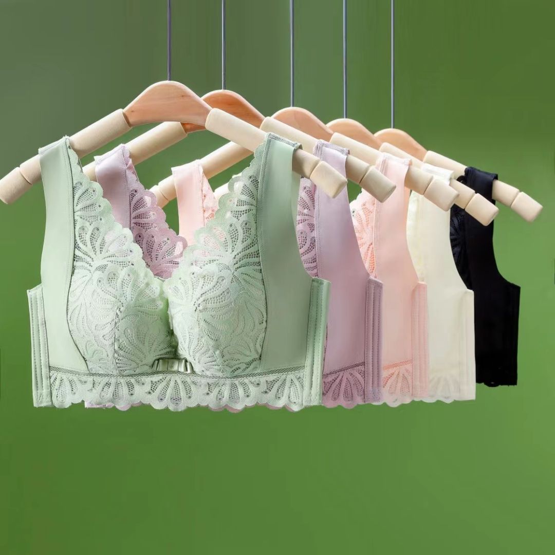 2022 Autumn/Winter New Fashion Lace Bra Cotton Inner Skin-Friendly Comfort Retraction Pair Milk Gathering Adjustment Underwear 33 Specification drawing
