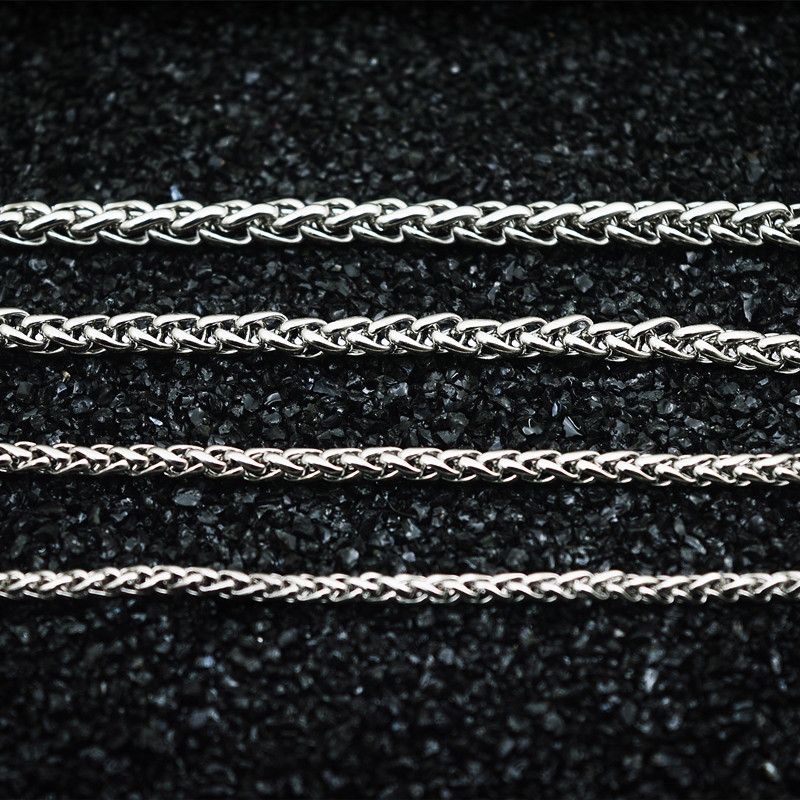 Exquisite Simple Accessories Series Stainless Steel Floral Blue Chain Day details Picture