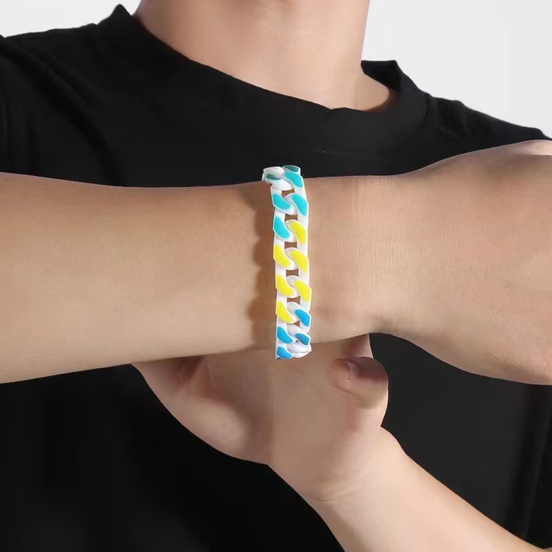 Personality Simple Explosive Recommended Accessories Stainless Steel Cast Ceramic Bracelet Application Scenario