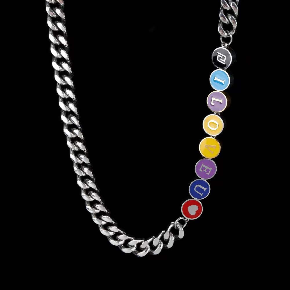 Europe and the United States Instagram explosion recommended stainless steel Cuban necklace DAY