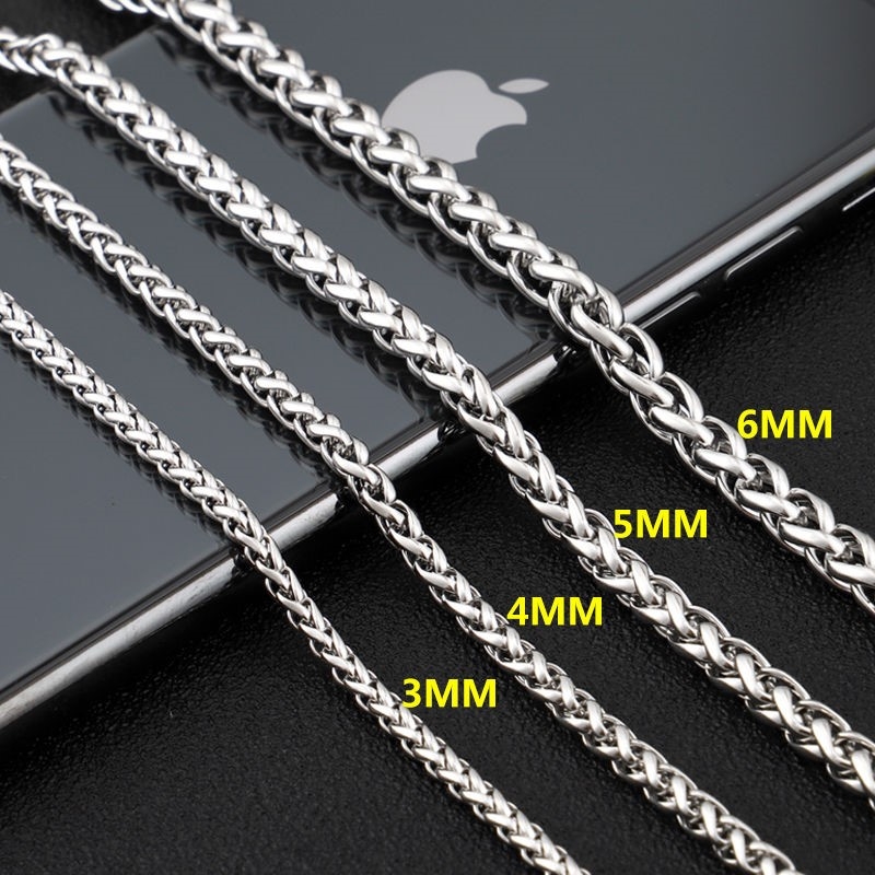 Exquisite Simple Accessories Series Stainless Steel Floral Blue Chain Day Specification drawing