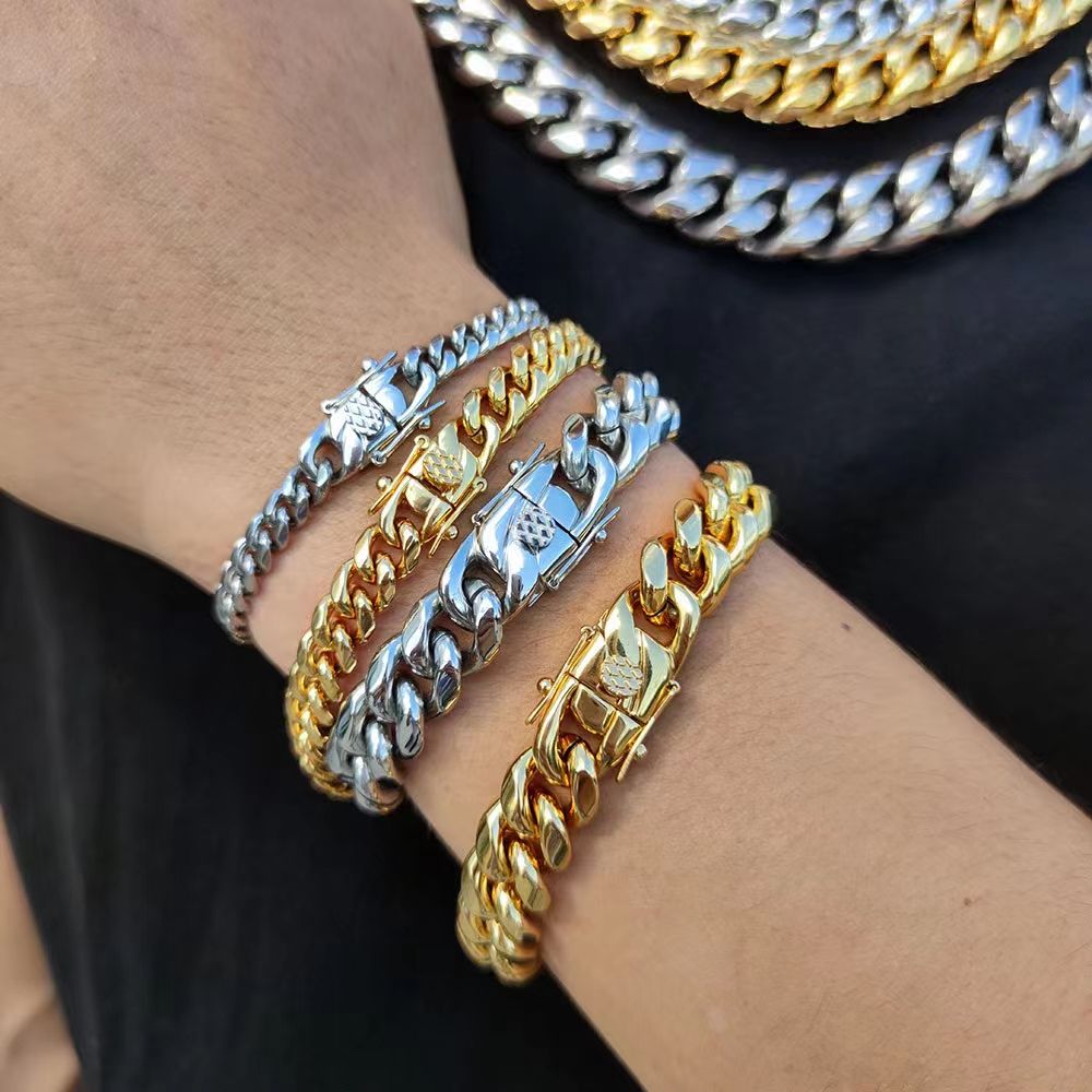 Exquisite simple accessories series aluminum stainless steel Cuban chain