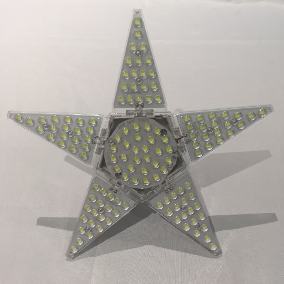 Pentagram LED folding light, leaf light, indoor lighting