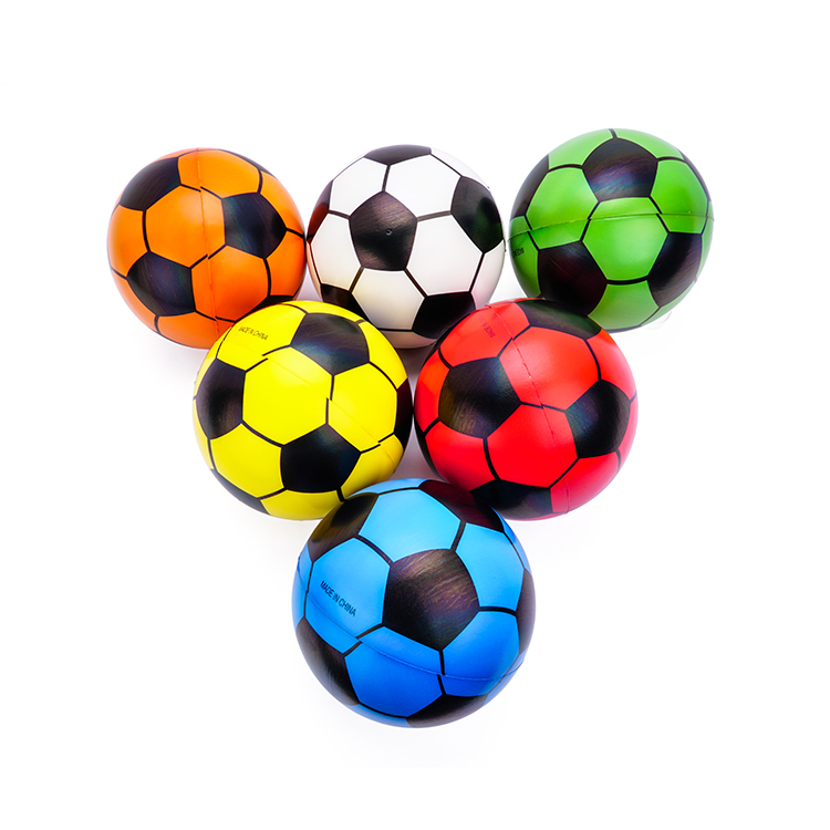 PU海绵球-12cm彩足,颜色鲜艳，全环保，减压