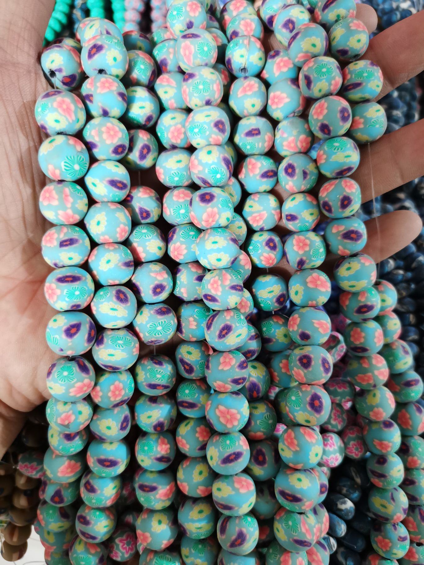 软陶耳环软陶珠子软陶切片细节图