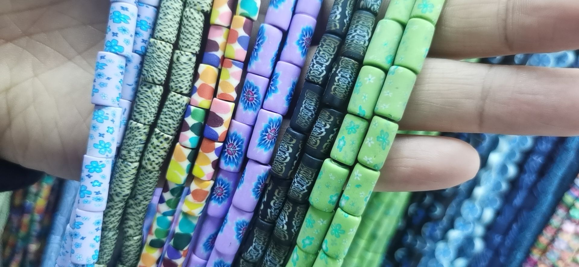 软陶耳环软陶珠子软陶切片细节图