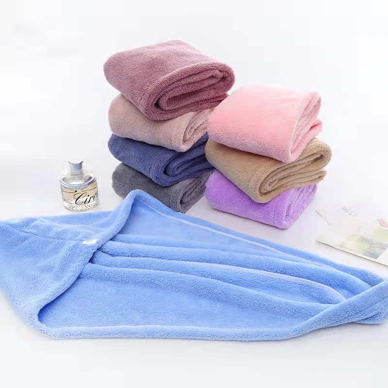 Dry Hair Hat, Dry Hair Artifact, Quick Drying Fabric, Water Absorption 300G Coral Velvet Fabric Item Picture