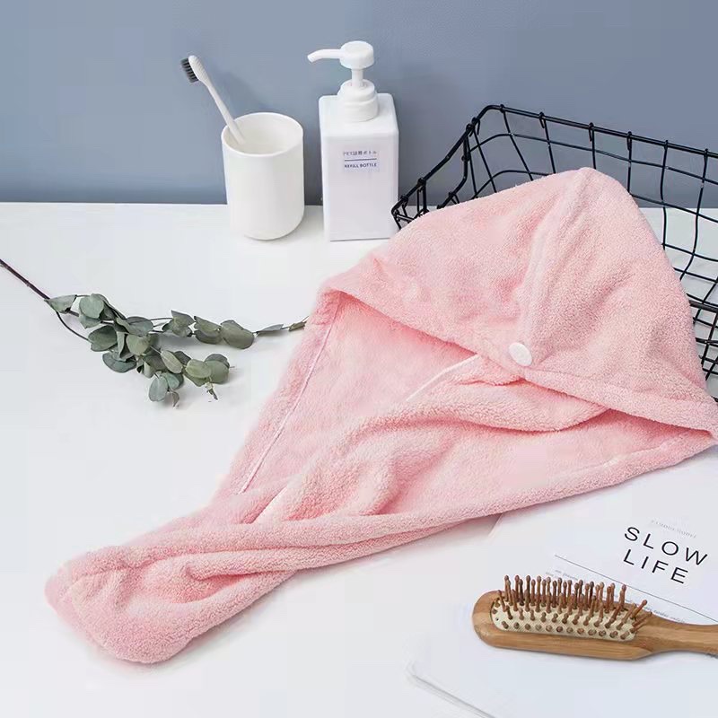 Dry Hair Hat, Dry Hair Artifact, Quick Drying Fabric, Water Absorption 300G Coral Velvet Fabric details Picture